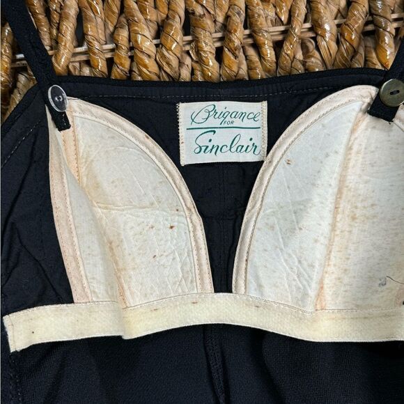 Tom Brigance for Sinclair Black One Piece Vintage 60s Swimsuit - Picture 6 of 11